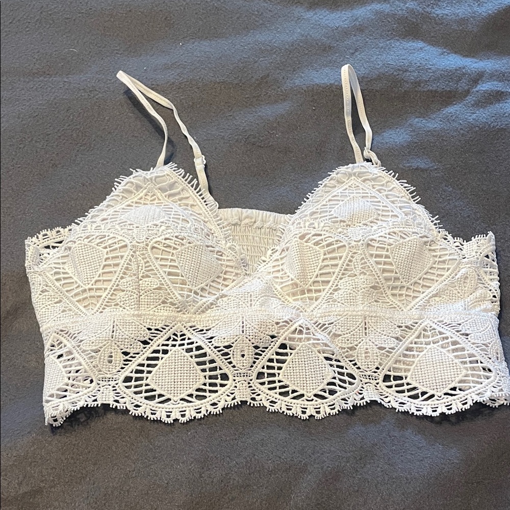 Anemone White Lace Bralette